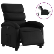 Poltrona | Sedia Relax Reclinabile Elettrica Nera in Similpelle
