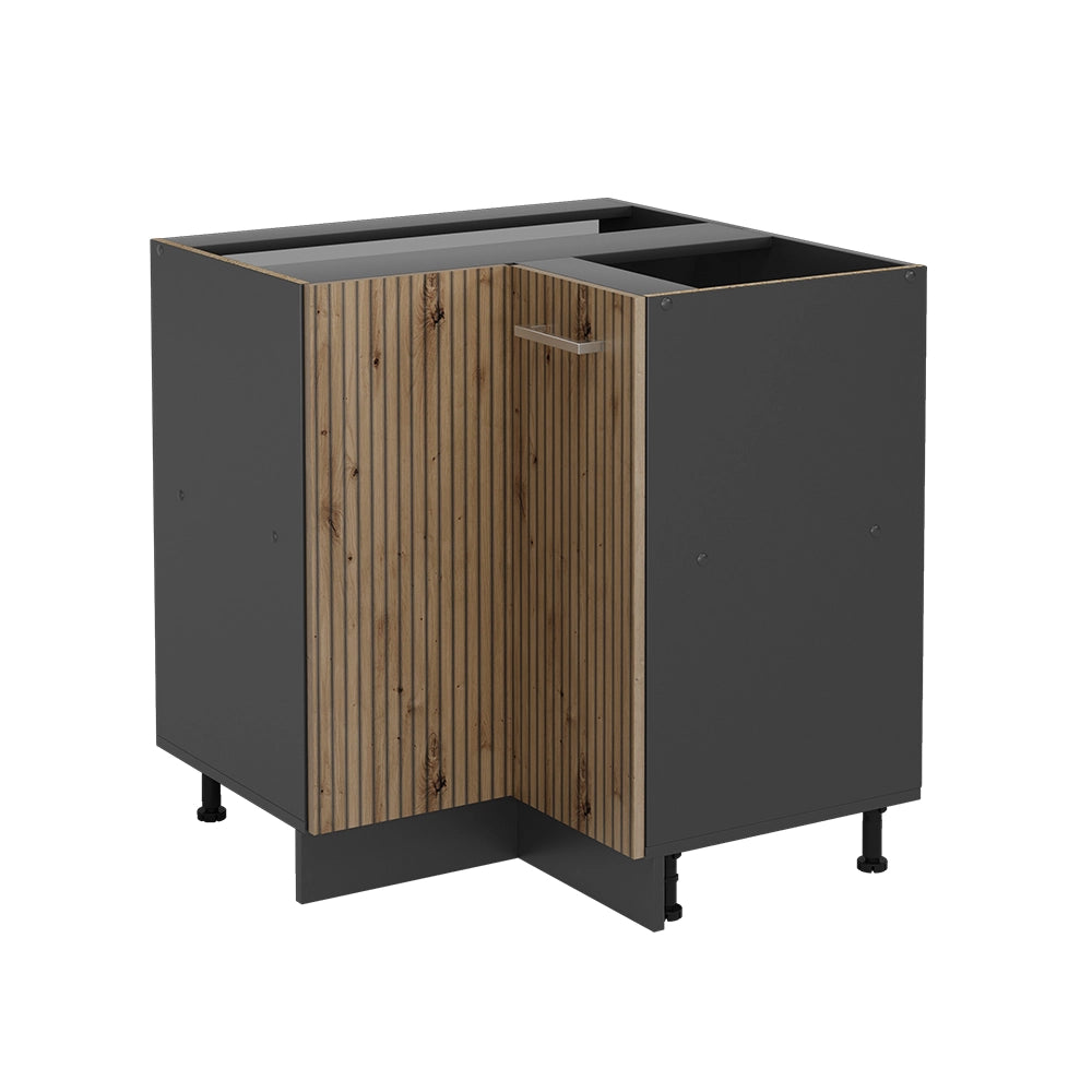 Mobile ad angolo cucina R-Line Rovere artigianale/Antracite 75.6 cm senza piano di lavoro Vicco