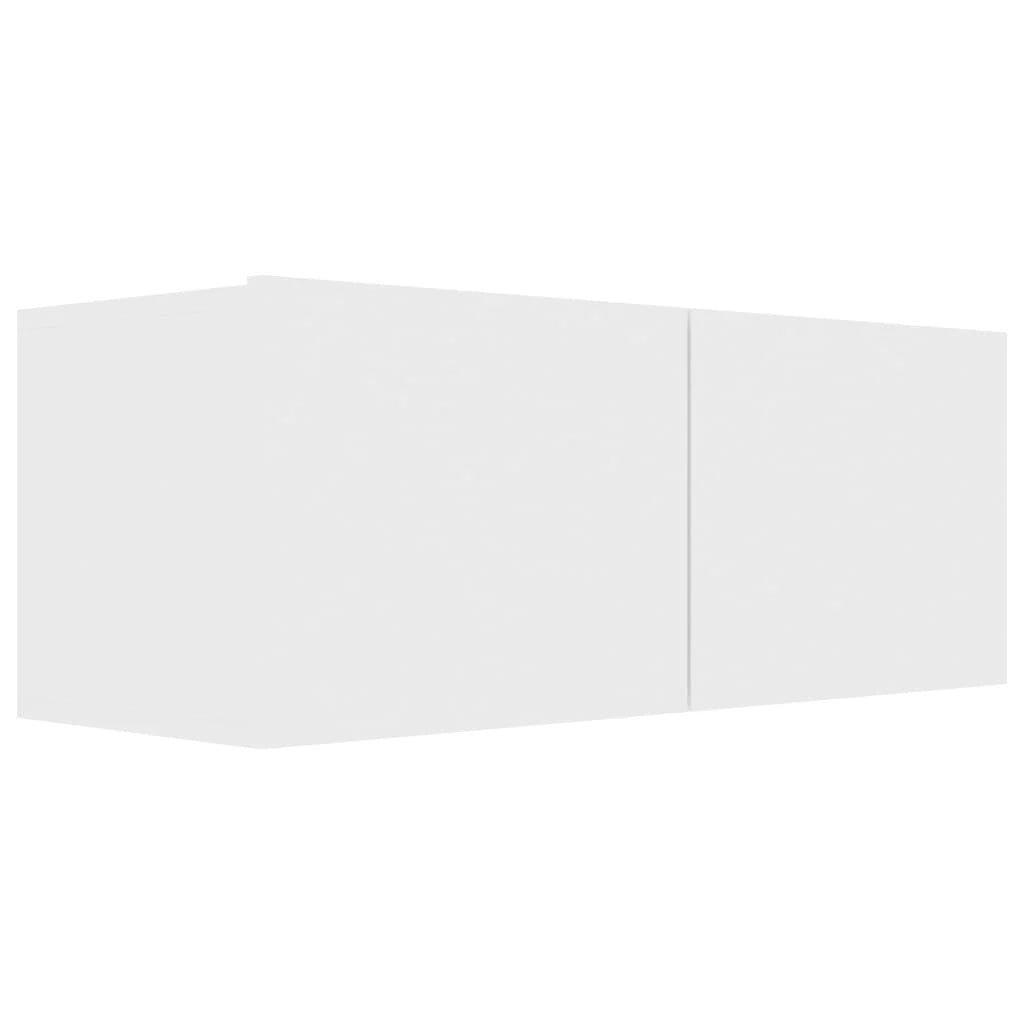 Set di mobili mobile credenza TV televisione soggiorno camera da letto soggiorno 4 pezzi pannelli in MDF bianco 02_0024679