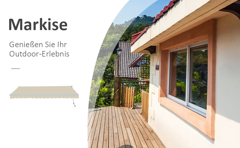 Tenda da balcone braccio articolato ¨C zephmum ¨C beige 300x300