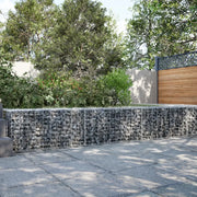 vidaXL Cesto Gabbione con Copertura 300x50x50 cm Ferro Zincato