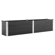 Fioriera rialzata per piante e fiori giardino 250 x 50 x 54 cm WPC grigio 02_0001026