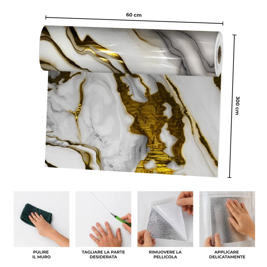 Carta Adesiva Da Rivestivmento 60x300 cm Pellicola Autoadesiva Impermeabile per Mobili, Pareti, Cucina, Tavoli e Top Cucina – Rivestimento Rimovibile per Superfici Lisce e DIY Disegno17