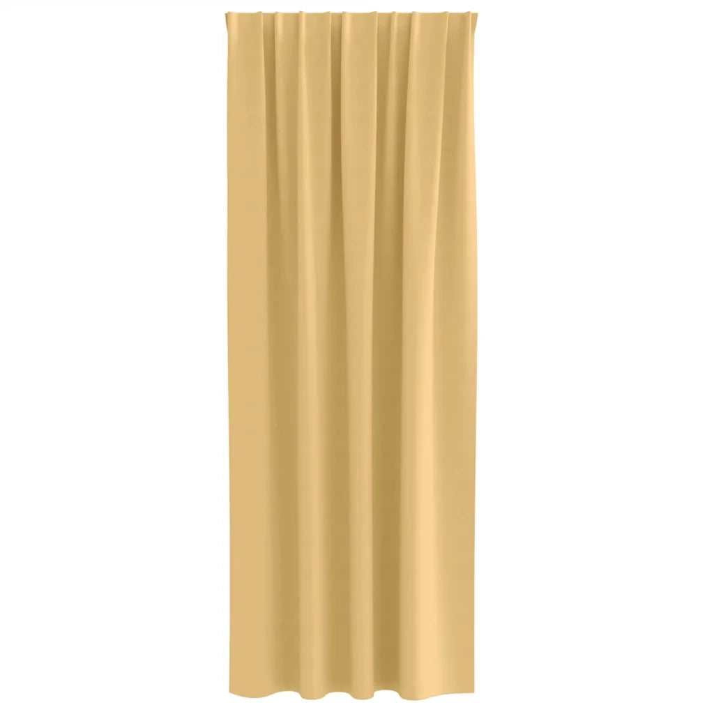 Tende Blackout con Anelli 2 pcs Beige 260 x 140 cm Poliestere 4107427
