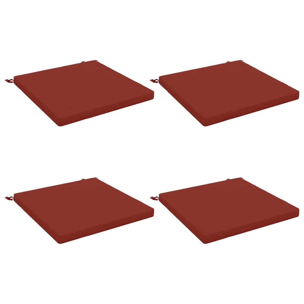 Cuscini per Sedia in 4 Pezzi SOEST 4 pz 100% Poliestere Rosso 944660