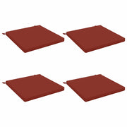 Cuscini per Sedia in 4 Pezzi SOEST 4 pz 100% Poliestere Rosso 944660