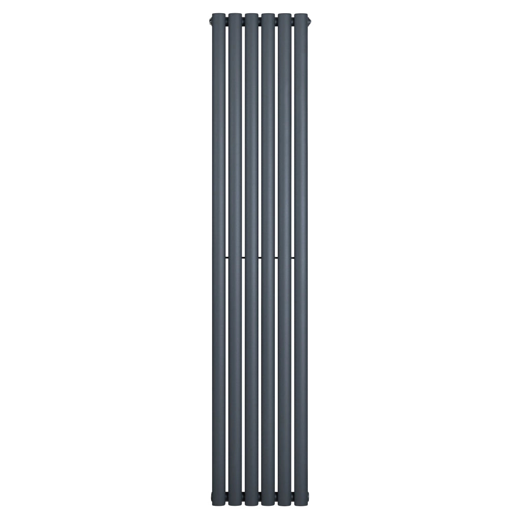 Radiatore Verticale Design Ovale Colonna Singola Antracite 1800x360 mm