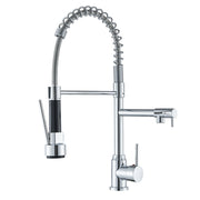 Bjorn | Rubinetto cucina Gastronomy chrome argent Due docce | Rubinetto cucina professionale acciaio inossidabile | Ristorante doppio lavello