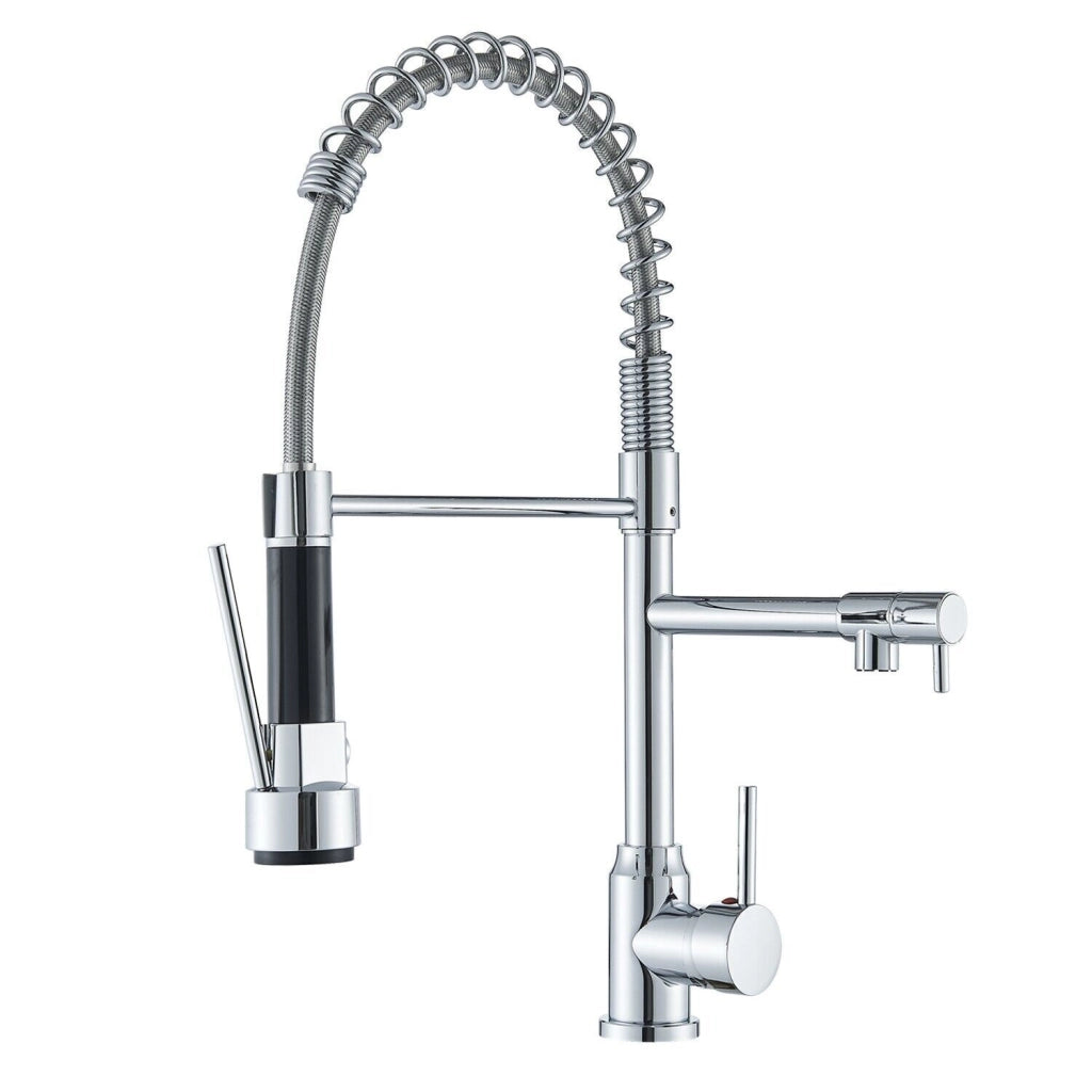Bjorn | Rubinetto cucina Gastronomy chrome argent Due docce | Rubinetto cucina professionale acciaio inossidabile | Ristorante doppio lavello