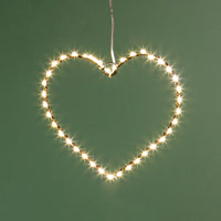 Set 2 Cuori Luminosi con 40 Microled Ø20 Uso Esterno