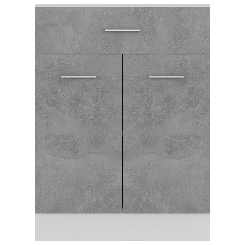 vidaXL Armadio Inferiore Cassetto Grigio Cemento 60x46x81,5Multistrato