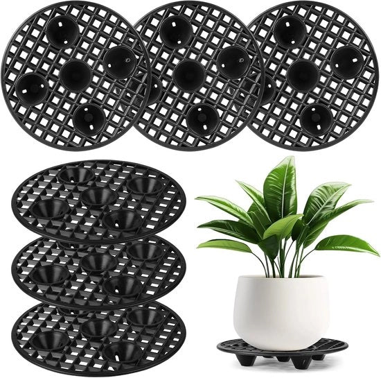 Standard di pianta in plastica 20 cm - sostituzione di vaso per piante - supporto per pianta con grata per drenaggio - supporti per piante per interno e esterno - scala per bonsai - supporto per piante con grata.