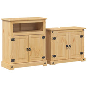 Set Mobili da Bagno | Armadio da bagno 2 pz Corona in Legno Massello di Pino