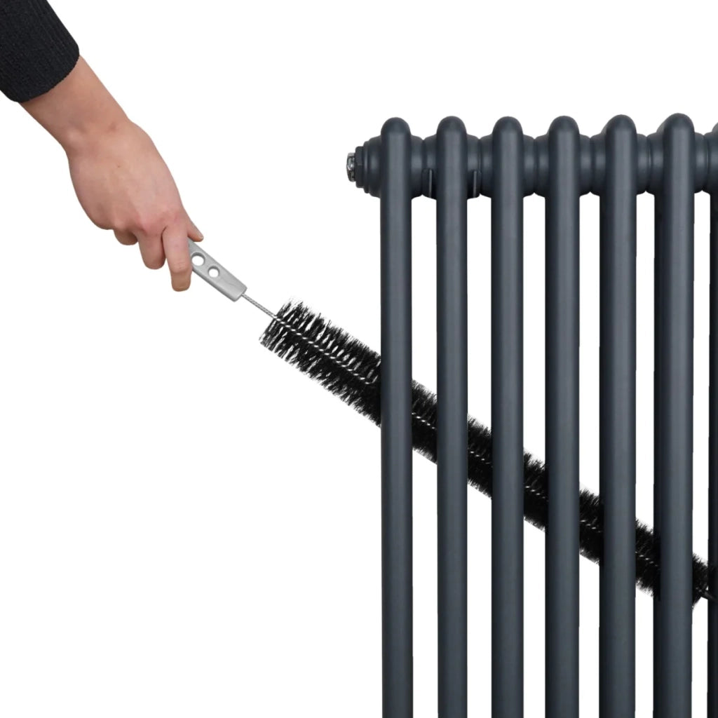 Termosifone Radiatore a 2 colonne per riscaldamento centralizzato verticale Grigio Antracite 180x47cm
