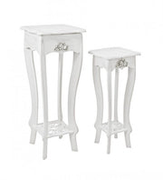 Porta Lampada Legno Bianco Rustico da Interno - BLAINE