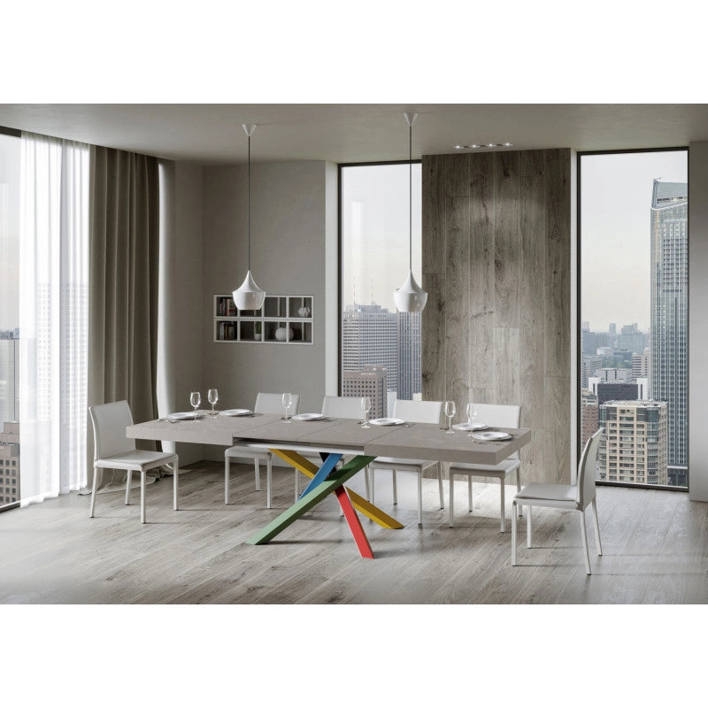 Tavolo allungabile 200/460x90 cm Volantis telaio Multicolore 4/B - Cashmere