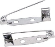 Brochespigli 100 pezzi - Chiusura sicura - 25 mm - Badge - Puntaspilli - Attività di creatività - Realizzazione di accessori - Utilizzo multifunzionale