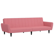 Divano letto | Sof¨¤ letto | Letto singolo a 2 Posti Rosa in Velluto