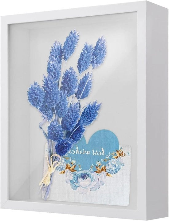 Supporto 3D per oggetti - fotolista - 1 pezzo - bianco - legno - 22 x 27 cm