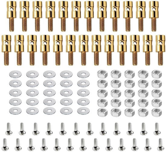 Componente di unione a staffa 25 pezzi - Blocco di spinta - Stopper - Acciaio inossidabile - Regolabile - Aeromodellismo - Materiale resistente