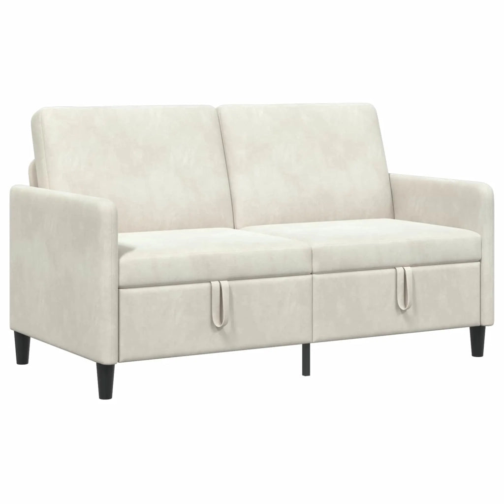 Divano con Storage Crema 152 x 78 x 87 cm Poliestere 42036941