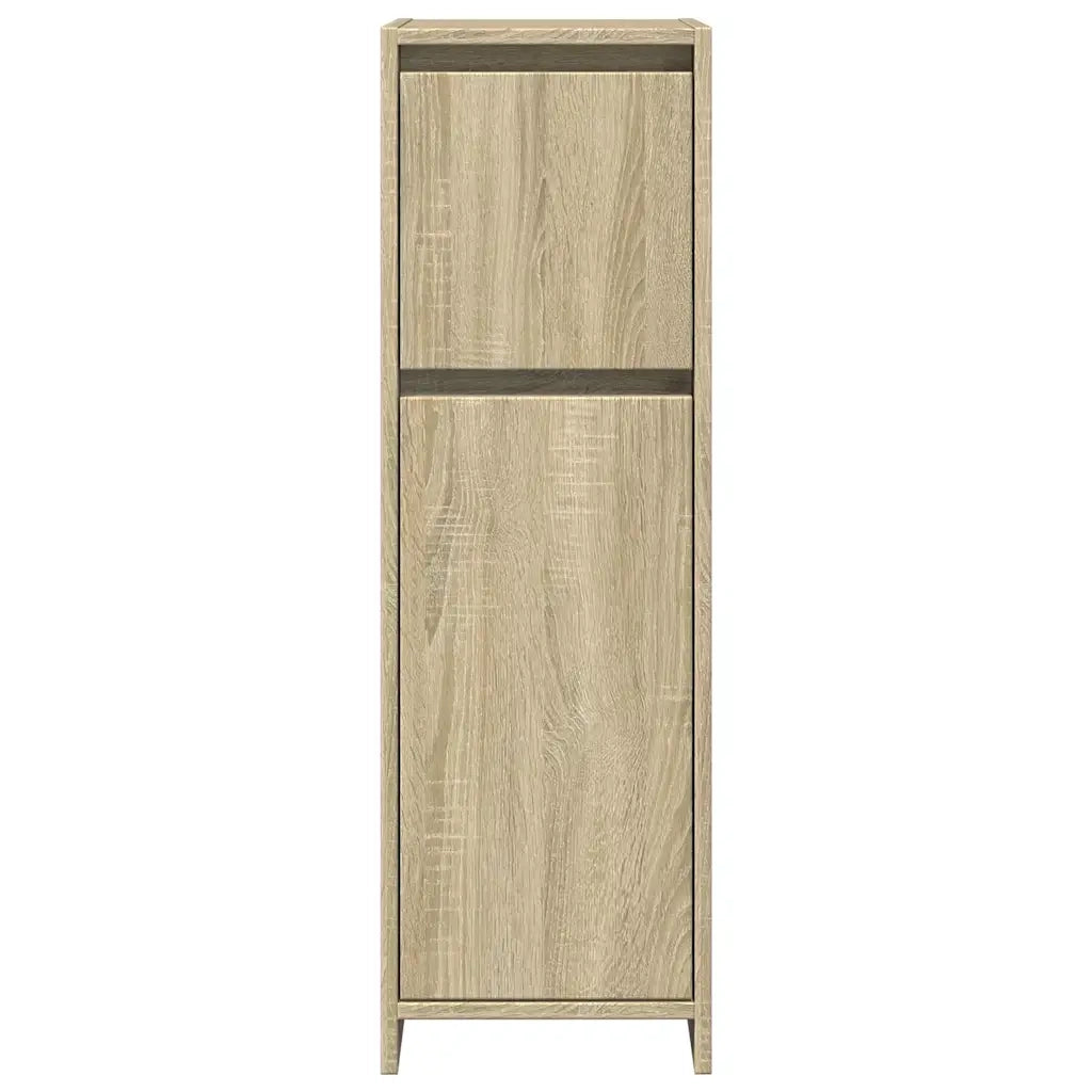 Mobile da Bagno Rovere Sonoma 30x30x95 cm in Legno Multistrato