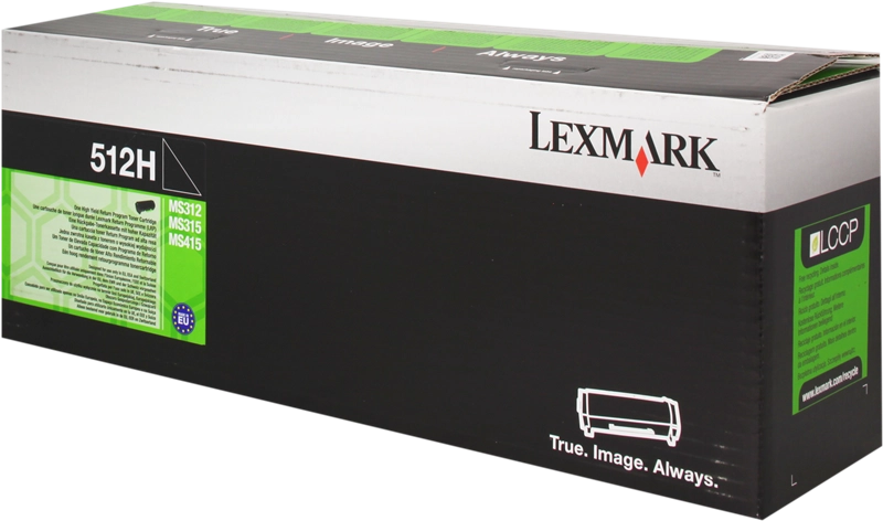 ORIGINAL Lexmark toner nero 512H 51F2H00 ~5000 Seiten cartuccia di stampa riutilizzabile