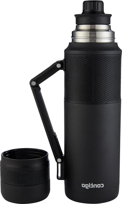 Fles termoresistente viaggio in acciaio inossidabile termos fles senza perdite di caffè - coperchio BPA libero colore nero 740 ml/1200 ml