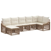 Set Divano da Giardino 7 pcs Beige polyrattan 3436080