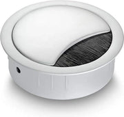 Cassa a cavi a 60 mm in acciaio inox lucido con chiusura a spazzola - per più cavi - coperchio rimovibile - altezza di circa 21 mm