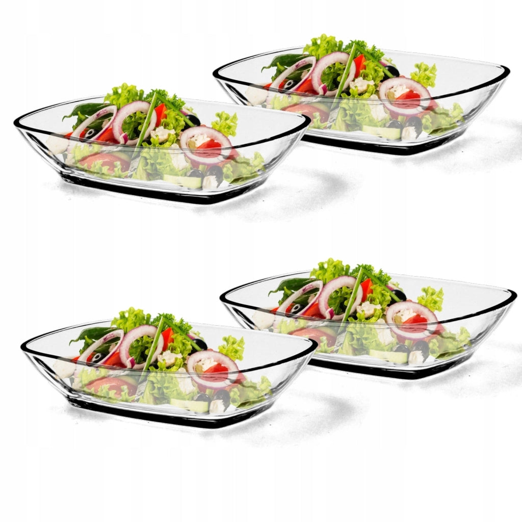 Ciotola da insalata in vetro KADAX, ciotola per snack da 230 ml, set di 4 ciotole semplici