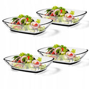Ciotola da insalata in vetro KADAX, ciotola per snack da 230 ml, set di 4 ciotole semplici