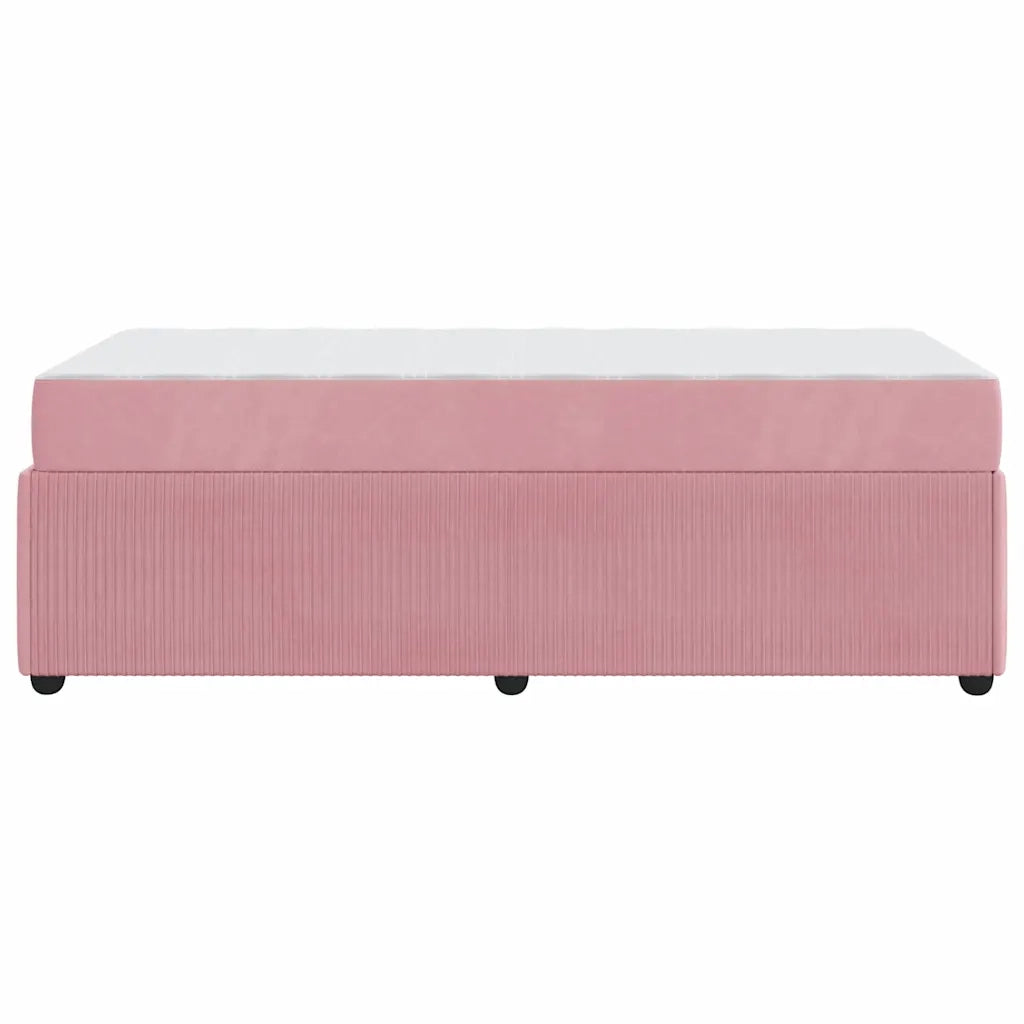Struttura del letto con materasso-Giroletto con materasso Rosa 90 x 190 cm Tessuto 922654