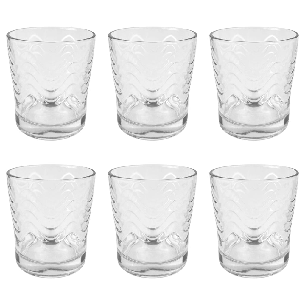 Set 6 Bicchieri Acqua Bibite Bevande 29 Cl In Vetro Resistente Lavorato Bicchiere Design Moderno Cucina Certificati Contatto Alimentare Lavastoviglie Microonde Bar Ristorante Modello 2