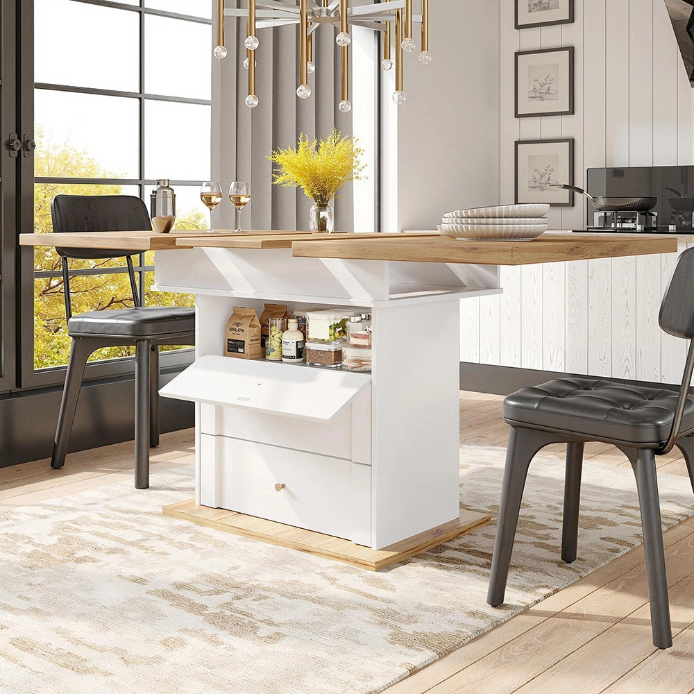Tavolo estensibile - Xylo - 110-140x80cm design minimalista bianco