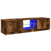 Mobile TV multimediale mensola TV credenza mobile TV per sala da pranzo soggiorno camera da letto con luci LED rovere affumicato 140 x 40 x 35,5 cm marrone 02_0026723