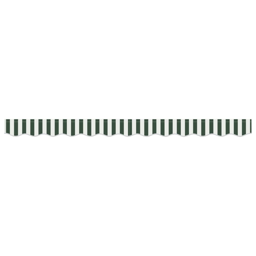 Valance Tenda per telaio da 2,5 m Verde e Bianco 2,3x0,2 m