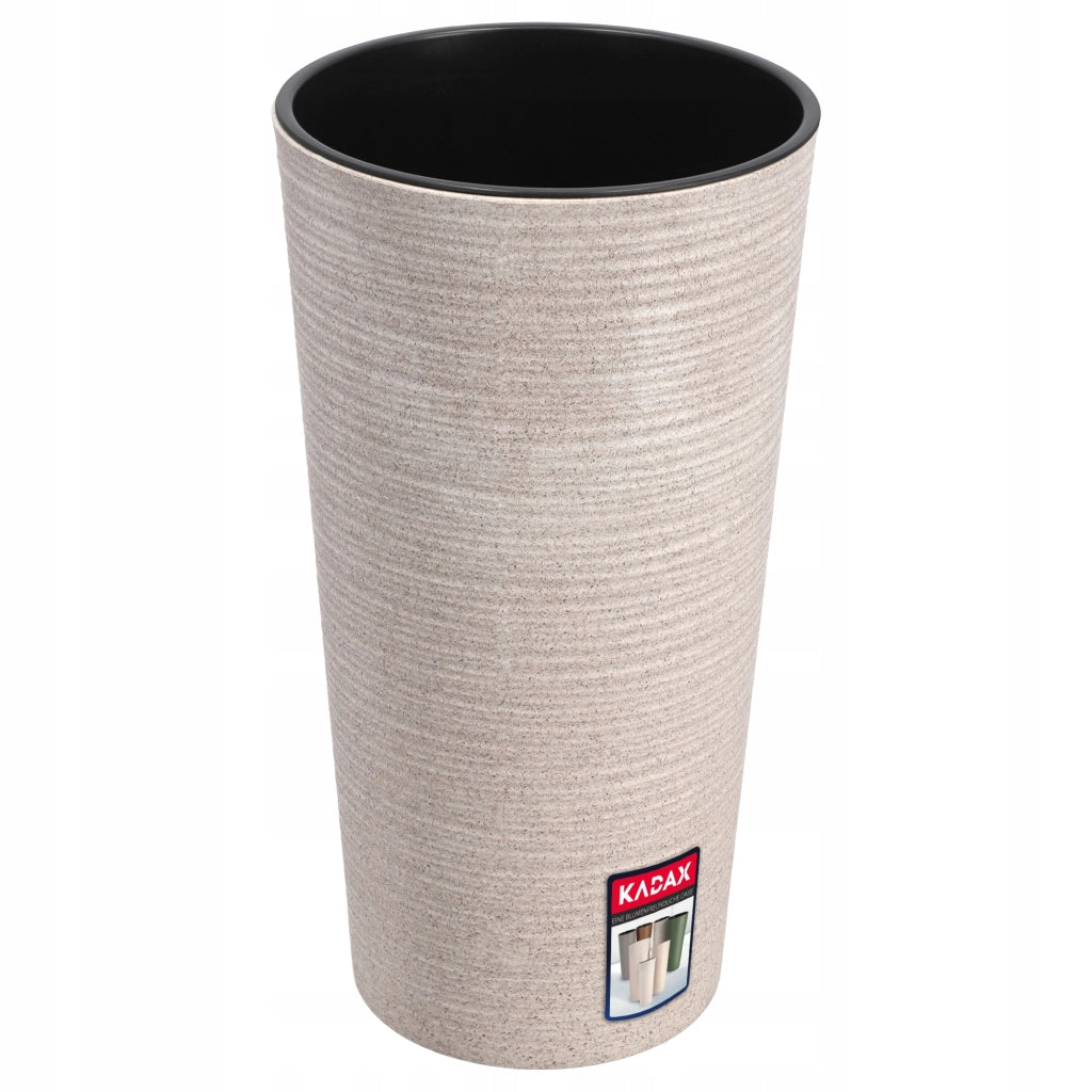 Vaso da fiori KADAX, coprivaso, alto, 57 cm, con inserto, per soggiorno, beige
