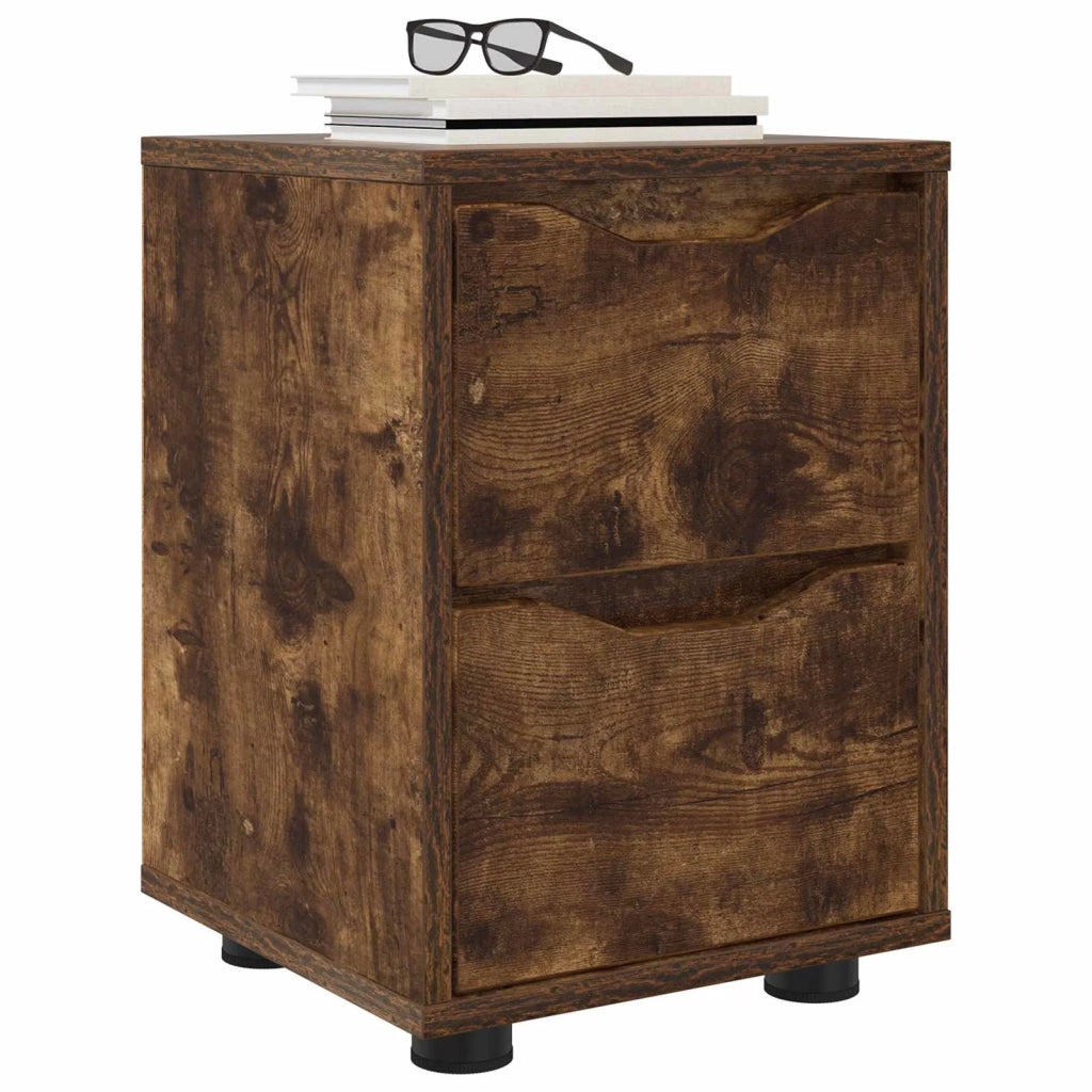 Comodino Rovere fumé 30,5 x 30 x 43 cm Legno multistrato 888807