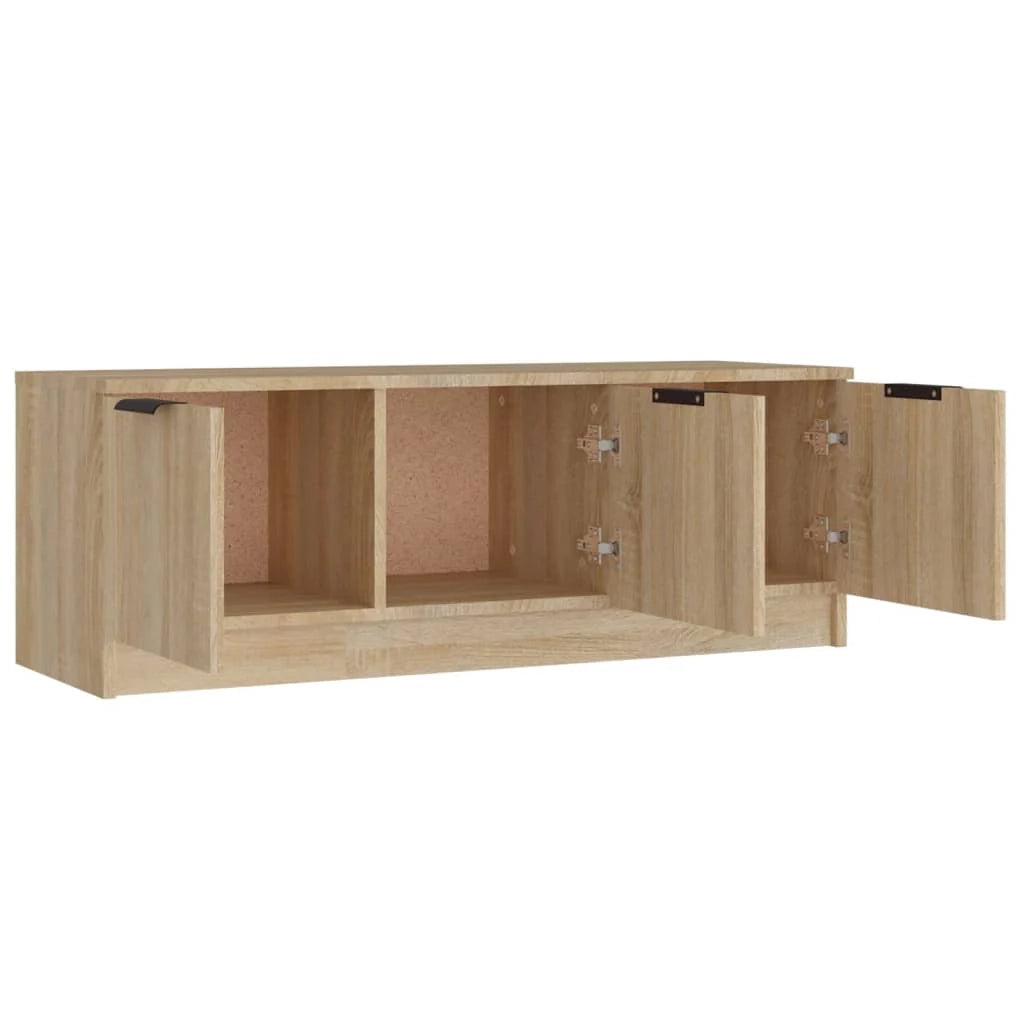 Mobile TV multimediale mensola TV credenza mobile TV sala da pranzo soggiorno camera da letto rovere Sonoma 102 x 35 x 36,5 cm legno ingegnerizzato marrone 02_0027435