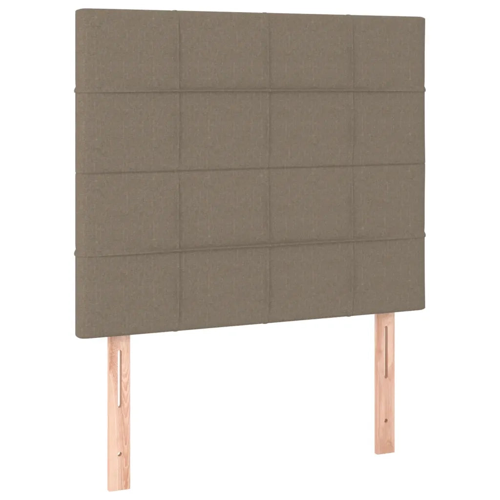 Testiera per letto tortora 100x5x118/128 cm in tessuto 3116326