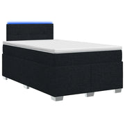 Letto con Box Spring, Materasso e LED Nero 120 x 190 cm Tessuto 3451898