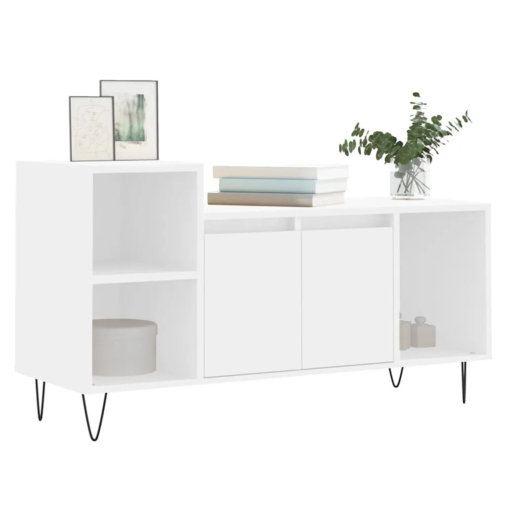 Mobile Porta TV Bianco 100x35x55 cm in Legno Multistrato 831316