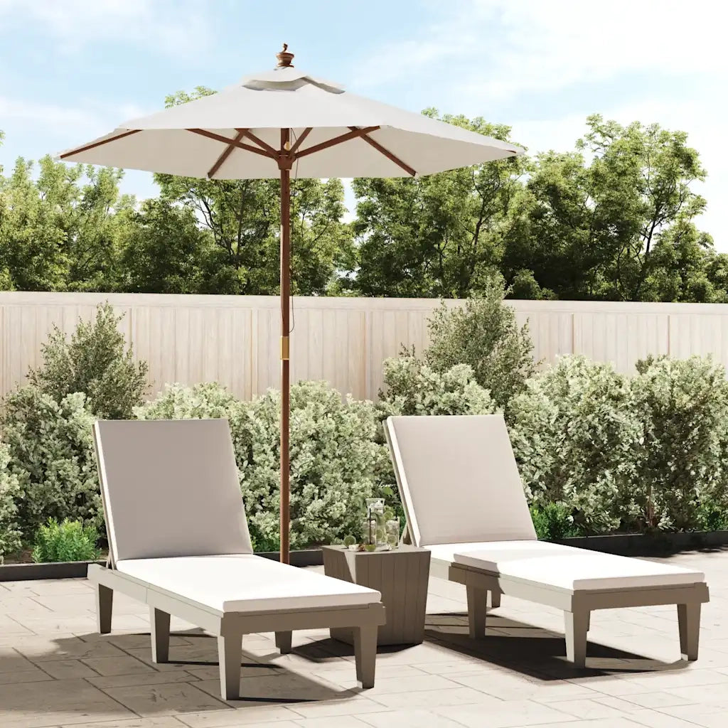 Ombrellone da Giardino con Palo in Legno Sabbia 196x231 cmcod mxl 71666