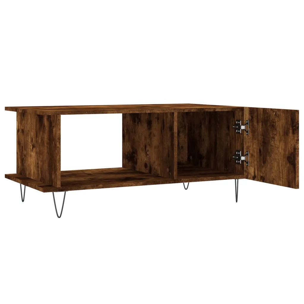 Tavolino da Salotto-Tavolino da soggiorno-Tavolo Rovere Fumo 90x50x40cm in Legno Multistrato 555030