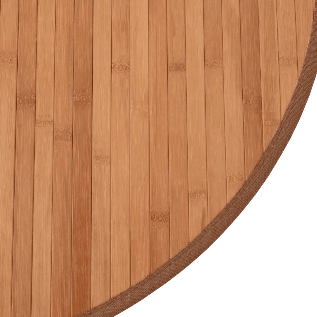 Tappeto Rotondo Naturale 60 cm in Bambù 376973