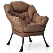 Poltrona moderna 75 x 81 x 94,5 cm seduta ergonomica design chic poliestere color caffè 20_0011264