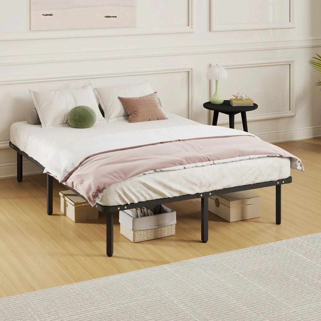 Letto contenitore 140x190 ¨C zephmum ¨C nero, metallo, 140x190