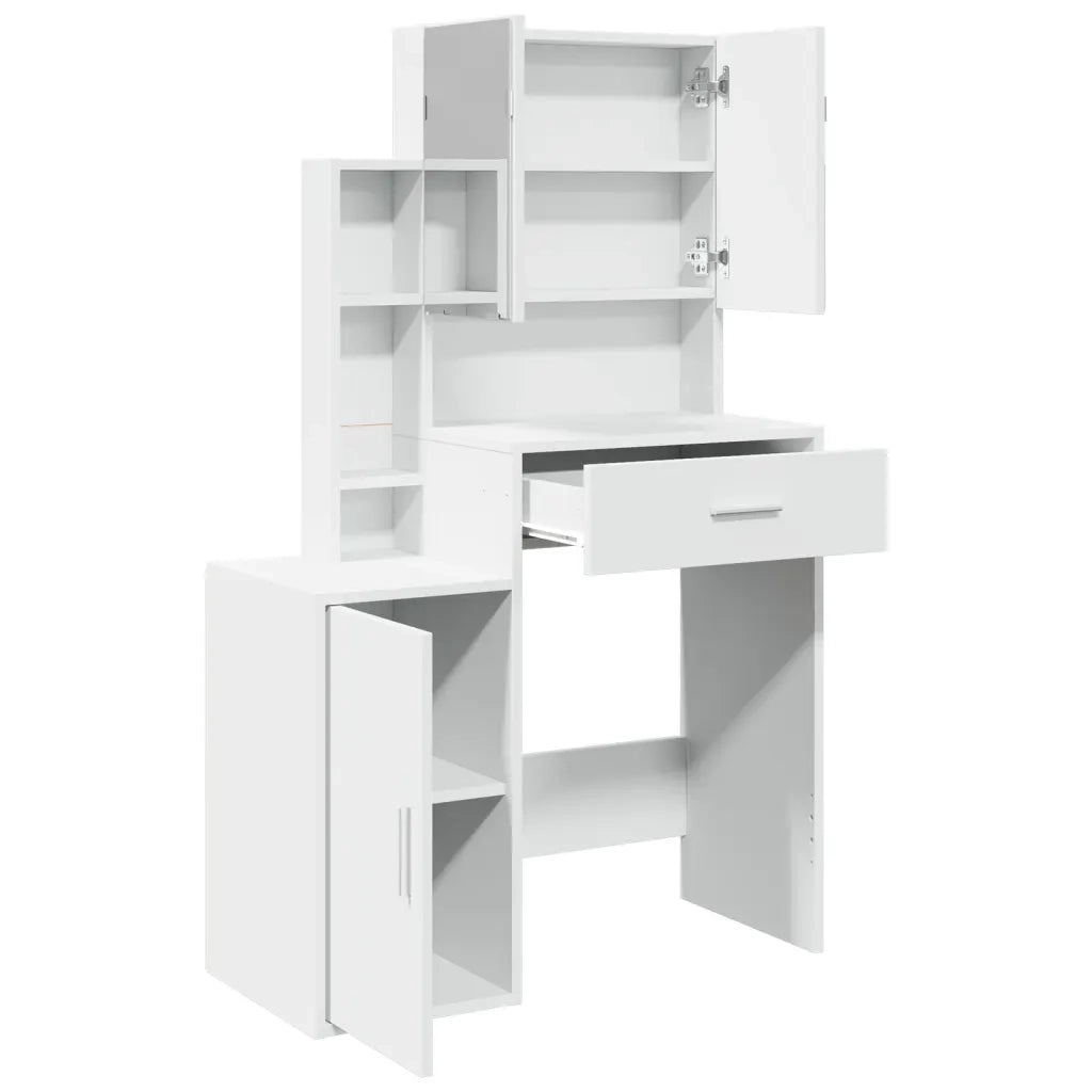 Toeletta con Armadietto Bianco 80x35x132 cm