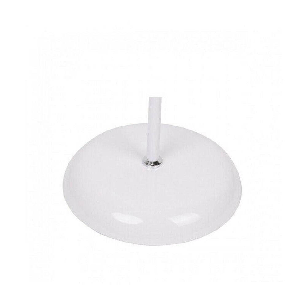 Trade Shop - Lampada Piantana Da Terra 180cm 2 Bracci Paralume Luce Orientabile Casa Ufficio - Bianco